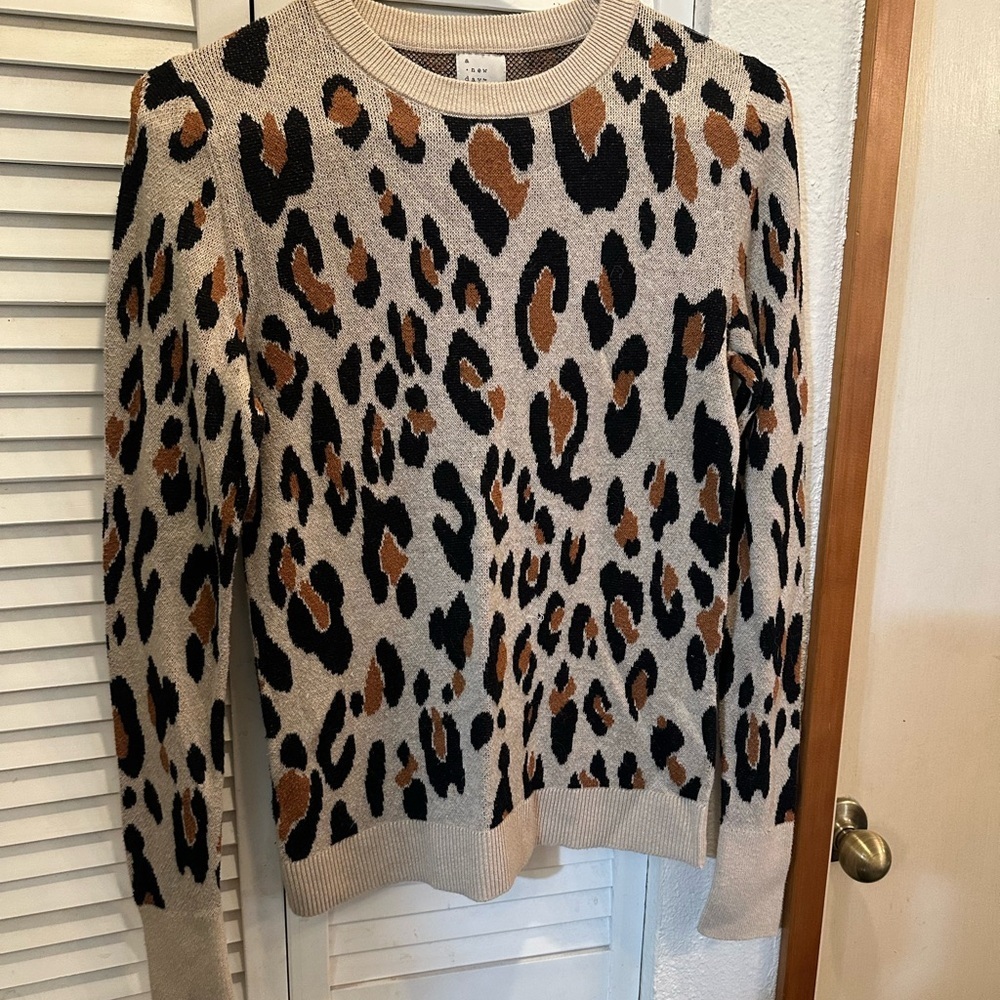 a new day Black and Brown Crew Neck Sweater